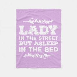 Dame in de straat, maar Aslapen in de Bed Funny Fleece Deken