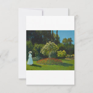 Dame in de tuin 1867 van Claude Monet Bedankkaart