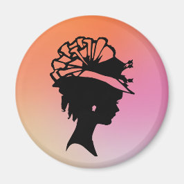 Dame in een Bonnet 7 Citrus Ice AH2010 Magneet