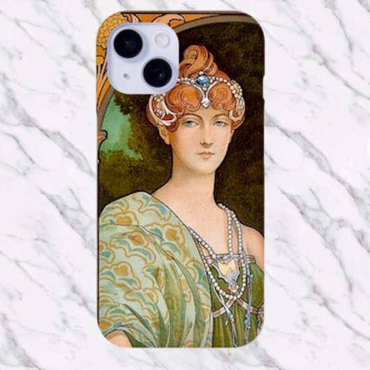 Dame in het Groen Case-Mate iPhone Case