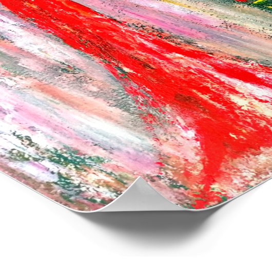 Dame in het rood poster (Hoek)