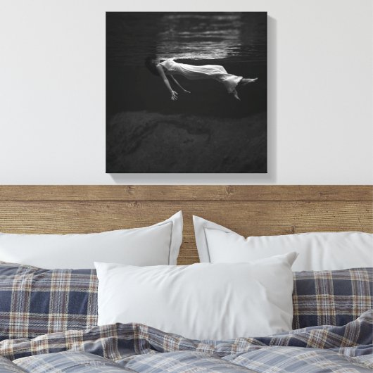 Dame in het water canvas afdruk (Insitu (Slaapkamer))