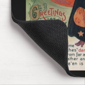  dame in het zwart en Jack o' Lantern Muismat (Hoek)