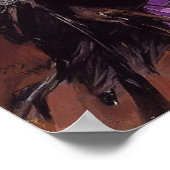 Dame in het zwart met een Poster van Greyhound (Hoek)