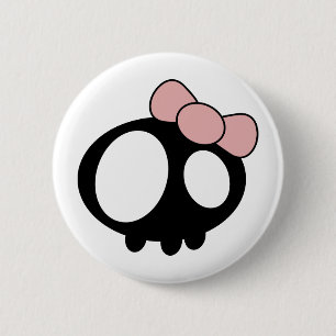 Dame in het zwart ronde button 5,7 cm