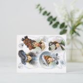 dame in Mode Pet Briefkaart (Staand voorkant)