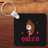 Dame in rode sleutelhanger (Voorkant)