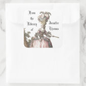 Dame in roze boek Bord Sticker (Tas)