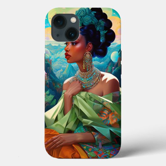 Dame in Surreal World Afro-Amerikaanse Kunst Case-Mate iPhone Case (Achterkant)