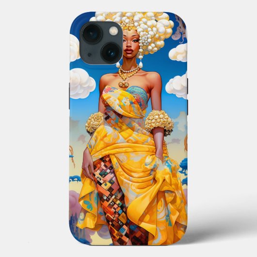 Dame in Surreal World Afro-Amerikaanse Kunst Case-Mate iPhone Case (Achterkant)
