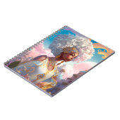 Dame in Surreal World Afro-Amerikaanse Kunst Notitieboek (Linkerzijde)