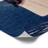  dame in witte Scotty Terrier Dog Ocean Poster (Hoek)