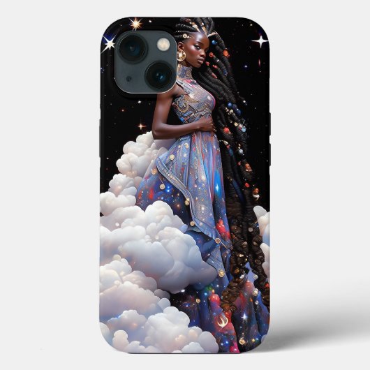 Dame in wolken Afrikaanse Amerikaanse kunst Case-Mate iPhone Case (Achterkant)