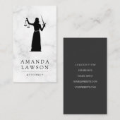Dame | Justice | Carte de rendez-vous de l'avocat (Devant / Derrière)