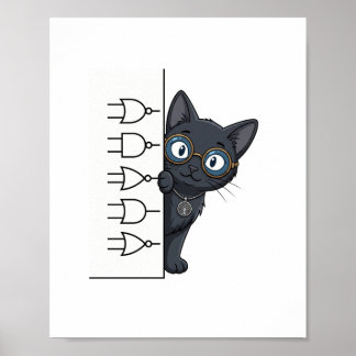 Dame Justitia Zwarte Kat Advocaat Kantoor Muurpost Poster