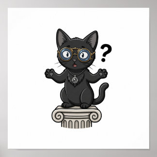 Dame Justitia Zwarte Kat Rechtsanwaltsbureau Muurp Poster