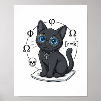 Dame Justitia Zwarte Kat Rechtsanwaltsbureau Muurp Poster