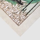  dame Leest een boek Frans boekwinkel groen Tissuepapier (Detail)