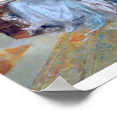 Dame lezen door de lamp. poster (Hoek)