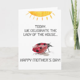 Dame (lieveheersbeestje) van het Huis - Moederdag  Kaart