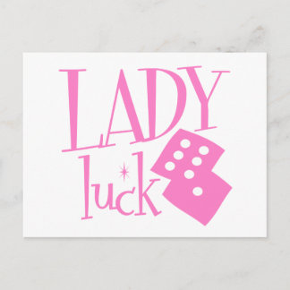 Dame Luck Dice Briefkaart