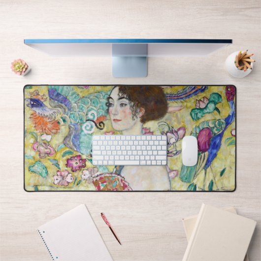 Dame met A Fan, Gustav Klimt Bureaumat (Kantoor 1)