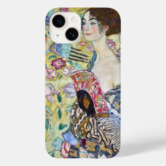 Dame met A Fan, Gustav Klimt Case-Mate iPhone Case (Achterkant)