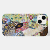 Dame met A Fan, Gustav Klimt Case-Mate iPhone Case (Achterkant (horizontaal))