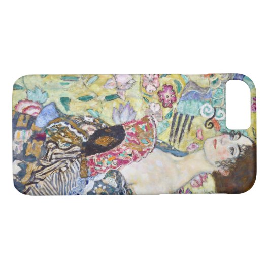 Dame met A Fan, Gustav Klimt Case-Mate iPhone Case (Achterkant (Horizontaal))