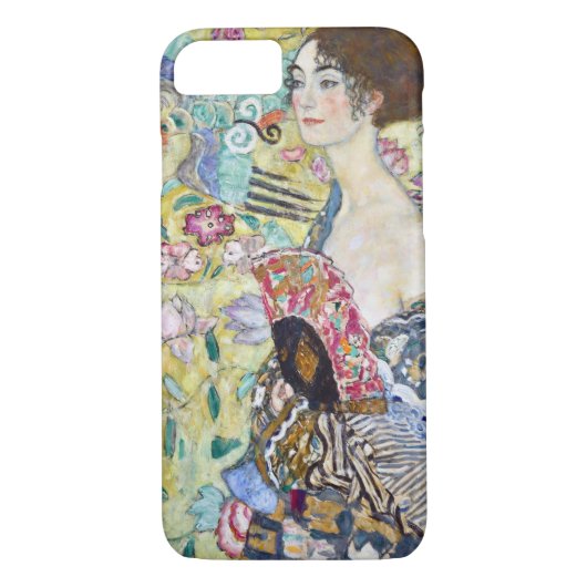 Dame met A Fan, Gustav Klimt Case-Mate iPhone Case (Achterkant)