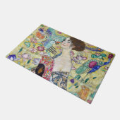 Dame met A Fan, Gustav Klimt Deurmat (Schuin)