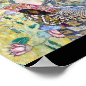 Dame met A Fan, Gustav Klimt Poster (Hoek)