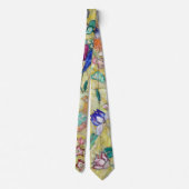 Dame met A Fan, Gustav Klimt Stropdas (Achterkant)