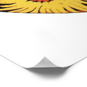 Dame met chrysantenbloemen poster (Hoek)