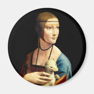 Dame met een ermijn van Leonardo Da Vinci Magneet