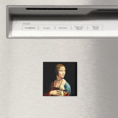Dame met een ermijn van Leonardo Da Vinci Magneet (Insitu (Vaatwasser))