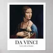 Dame met een ermijn van Leonardo Da Vinci Poster (Voorkant)