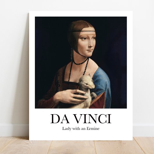 Dame met een ermijn van Leonardo Da Vinci Poster