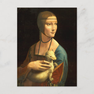 Dame met een Ermine Briefkaart