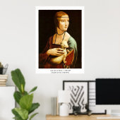Dame met een Ermine, Leonardo Da Vinci Poster (Thuiskantoor)