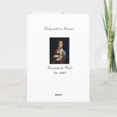 Dame met een Ermine-Wenskaart Kaart (Achterkant)