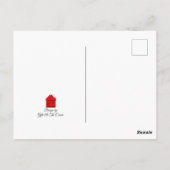 dame met een mandje Rozen Briefkaart (Achterkant)