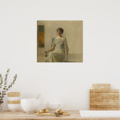 Dame met een masker - Thomas Dewing Fine Art Poste Poster (Keuken)