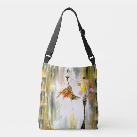 Dame met een vlinder crossbody tas (Voorkant)