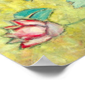 Dame met fan van Gustav Klimt Poster (Hoek)