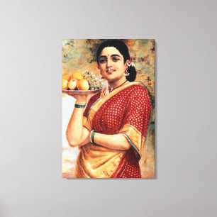 Dame met fruits Art Print