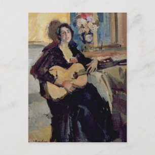 Dame met gitaar, 1911 briefkaart