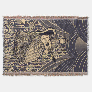 Dame met gitaar deken