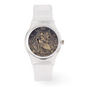 Dame met gitaar horloge