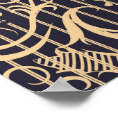 Dame met gitaar poster (Hoek)